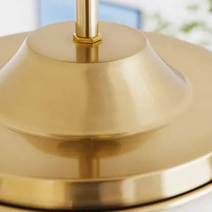 Mini White Round Glass Modern Metal Semi Flush Ceiling Light Image - 17