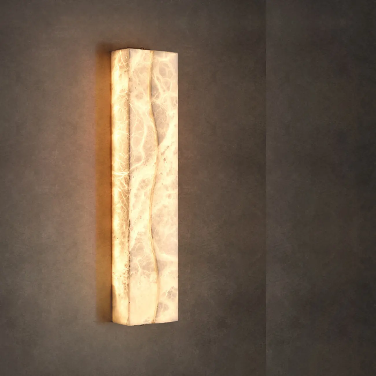 Modern Ivory Stone Warm Light Wall Sconce light Image - 6 | homeyfad