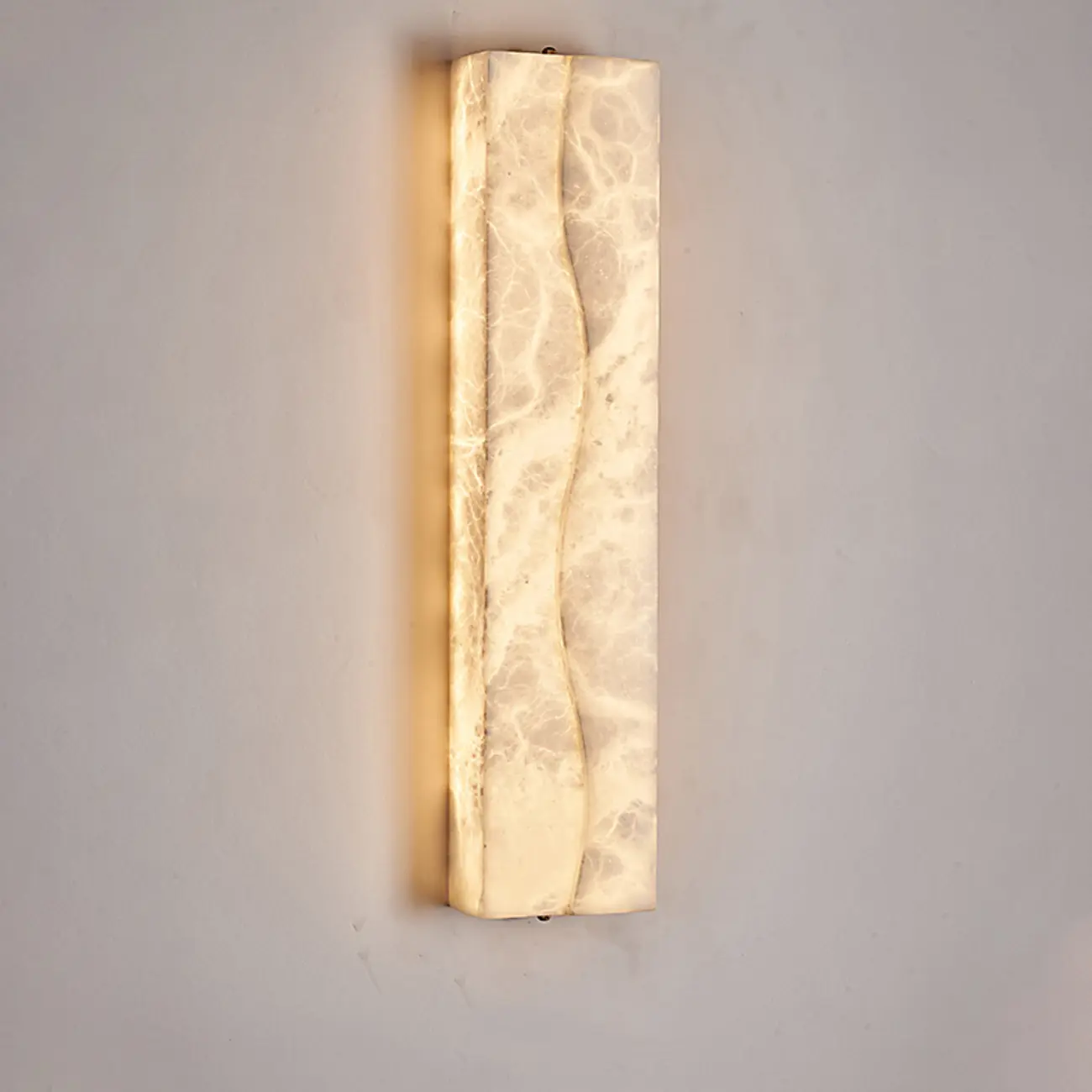 Modern Ivory Stone Warm Light Wall Sconce light Image - 7 | homeyfad