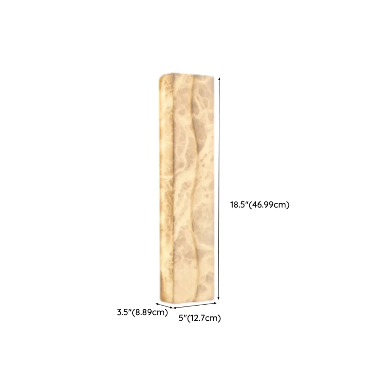 Modern Ivory Stone Warm Light Wall Sconce light #size | homeyfad