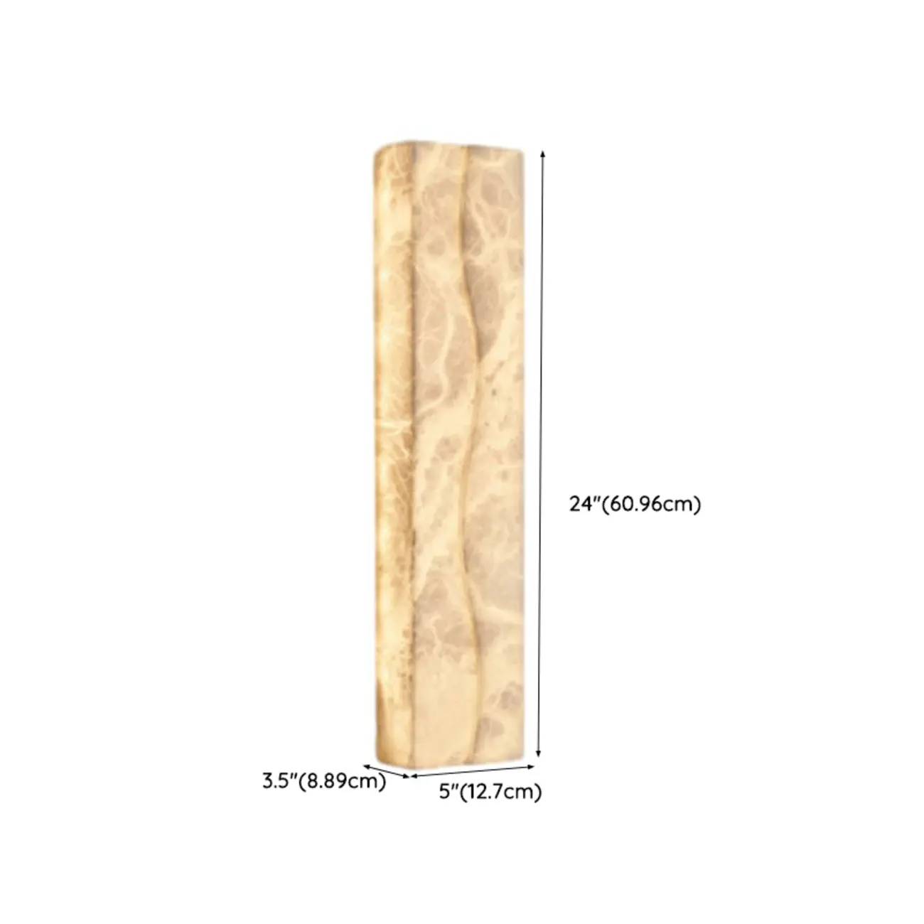 Modern Ivory Stone Warm Light Wall Sconce light Image - 15 | homeyfad