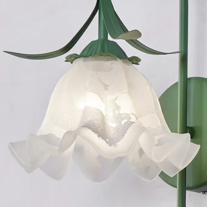 Modern Floral Metal Wall Light with Plastic Shade Image - 14