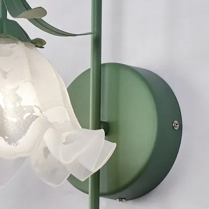 Modern Floral Metal Wall Light with Plastic Shade Image - 15