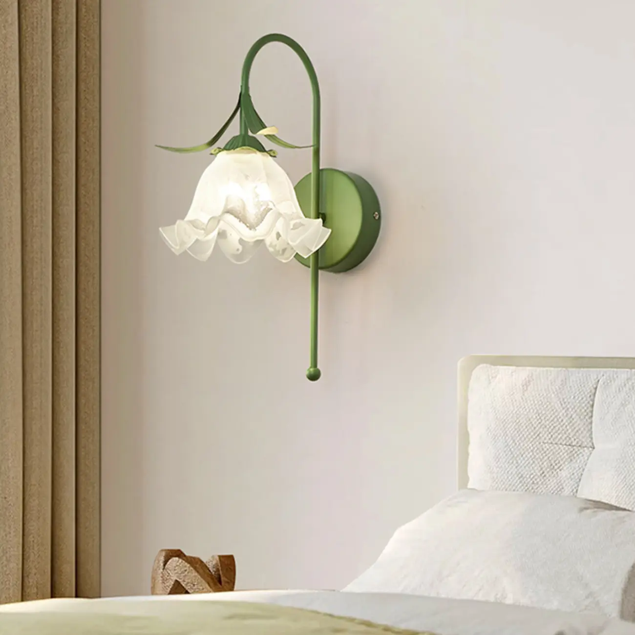 Modern Floral Metal Wall Light with Plastic Shade Image - 18 | homeyfad