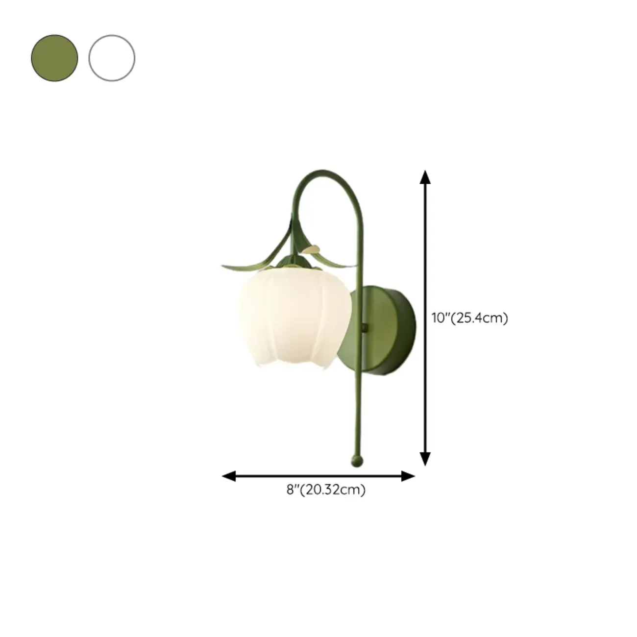 Modern Floral Metal Wall Light with Plastic Shade Image - 21