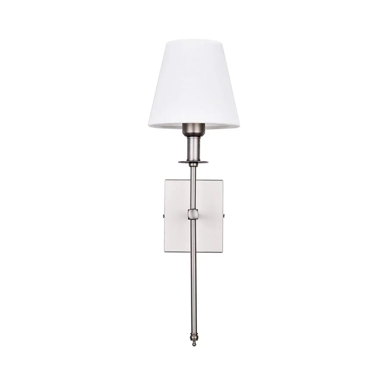 Modern Metal Fixture Fabric Shade Wall Sconce Image - 7 | homeyfad