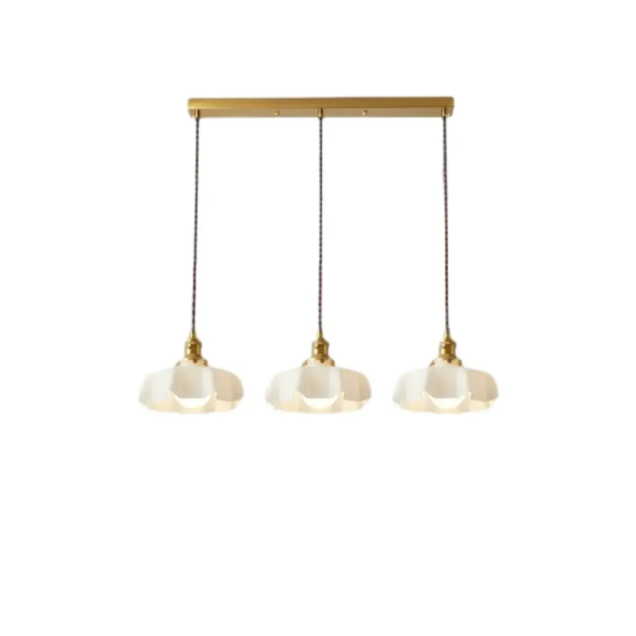 Colorful 3-Light Glass Pendant Lights for Kitchen Image - 8