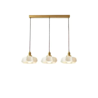 Colorful 3-Light Glass Pendant Lights for Kitchen Image - 8