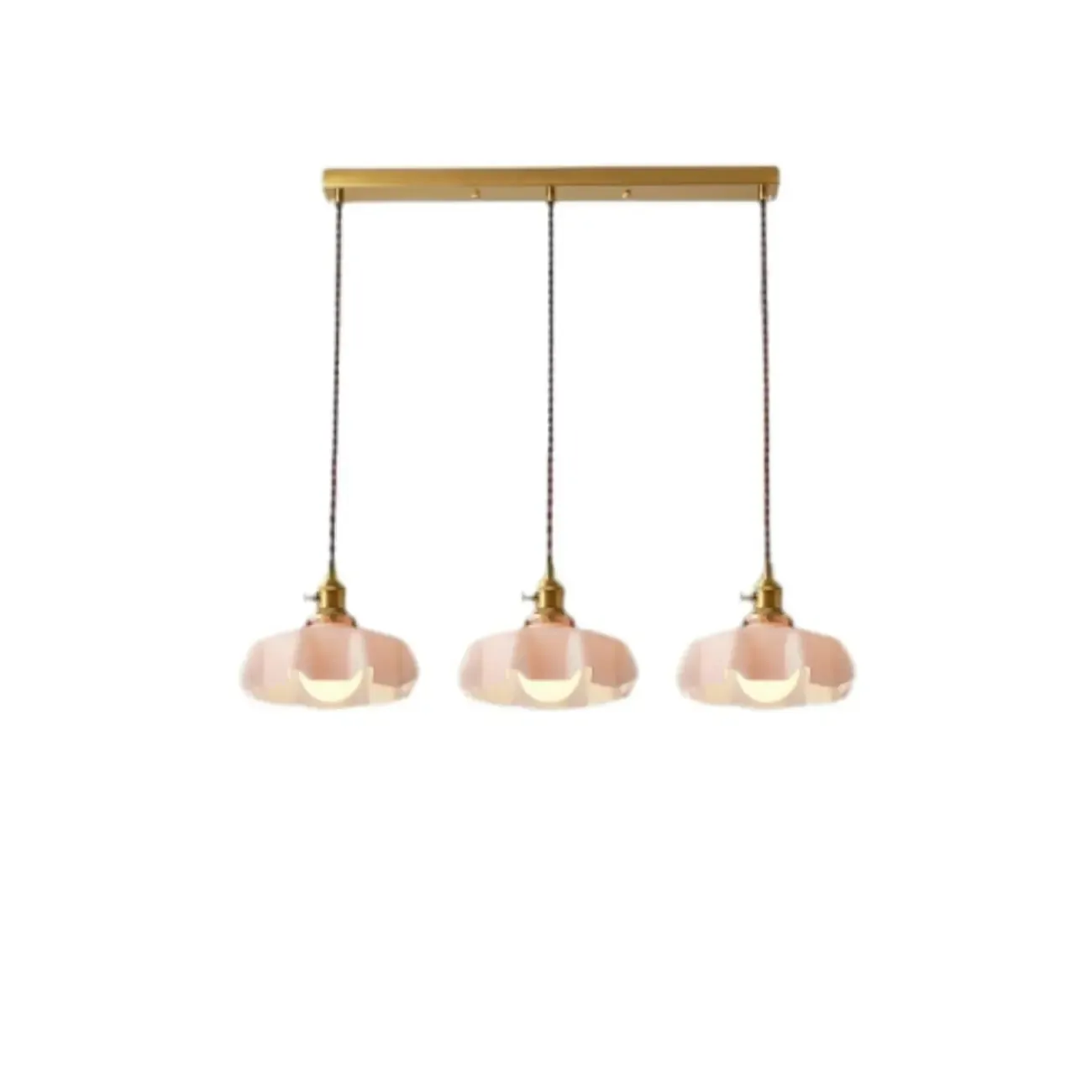 Colorful 3-Light Glass Pendant Lights for Kitchen Image - 9