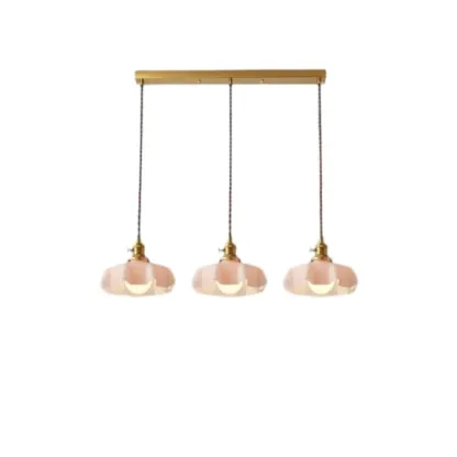 Colorful 3-Light Glass Pendant Lights for Kitchen Image - 9