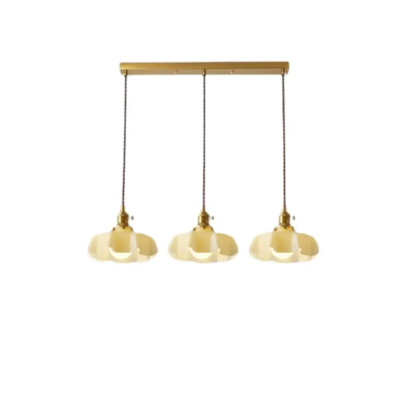 Colorful 3-Light Glass Pendant Lights for Kitchen Image - 10