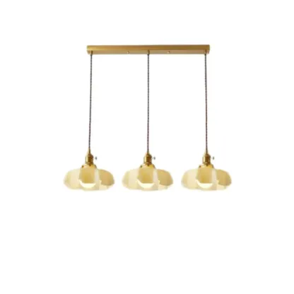 Colorful 3-Light Glass Pendant Lights for Kitchen Image - 10