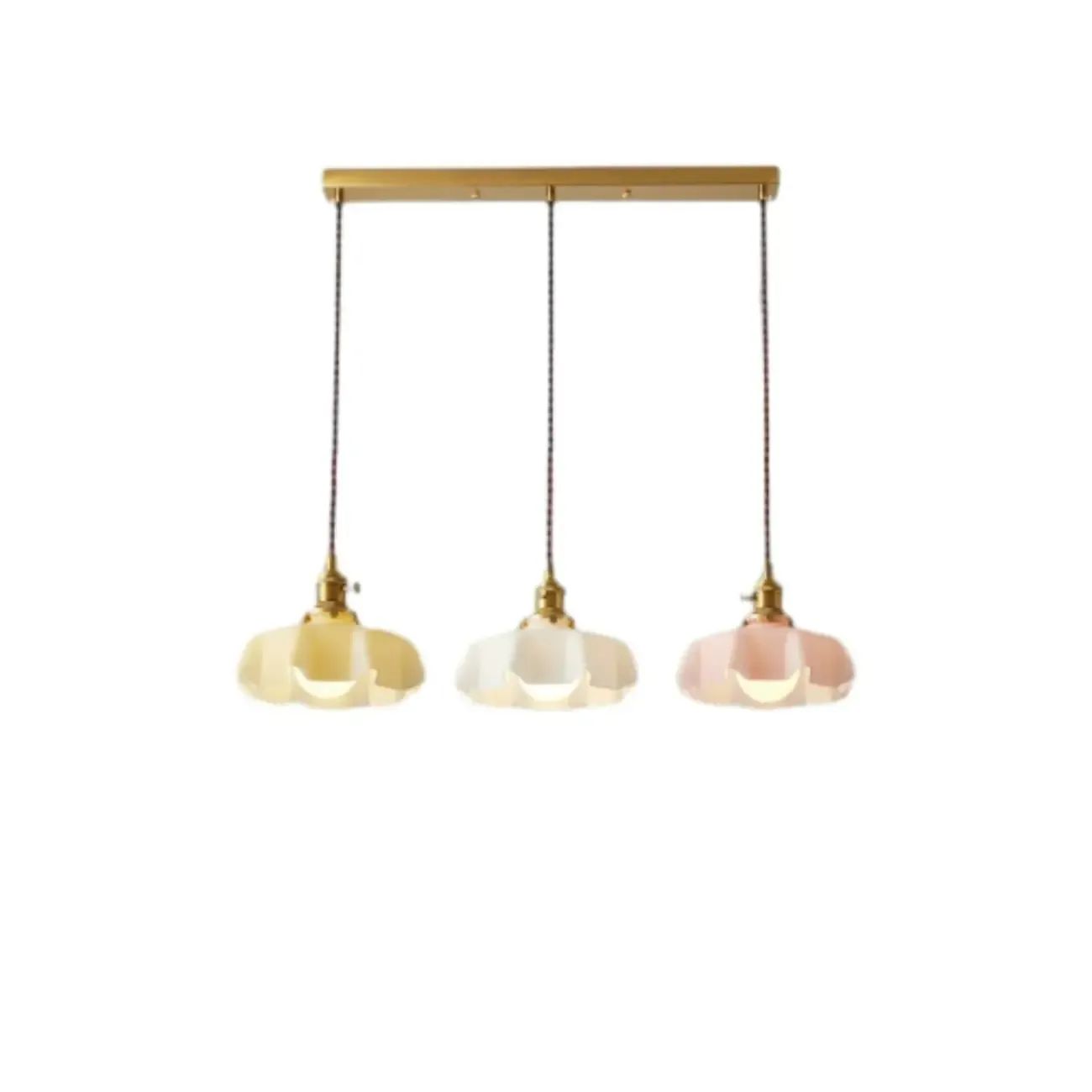 Colorful 3-Light Glass Pendant Lights for Kitchen Image - 11