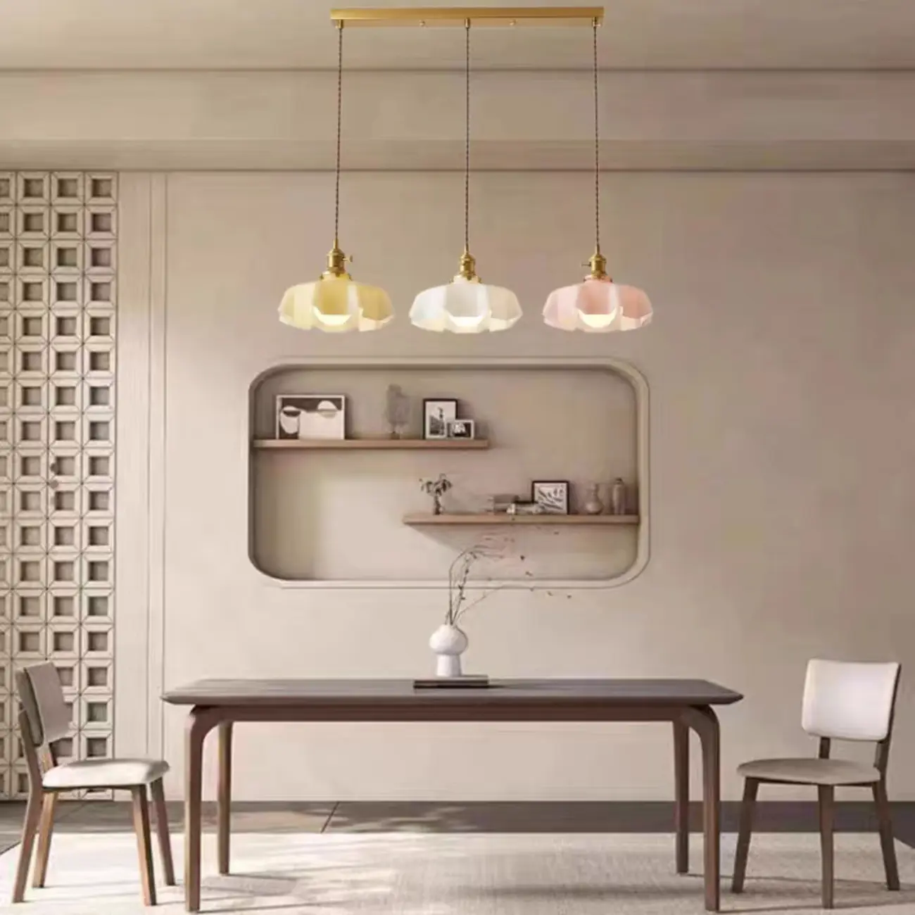 Colorful 3-Light Glass Pendant Lights for Kitchen Image - 6 | homeyfad