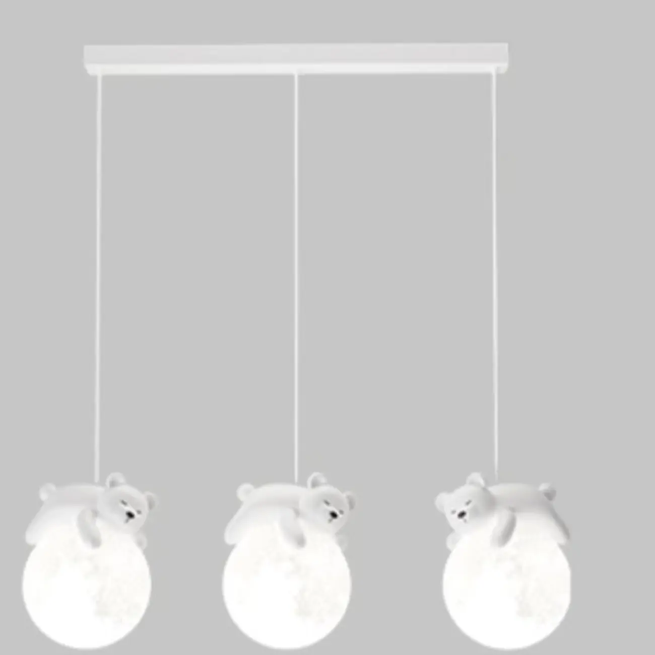 Kids Cute Bear-Moon LED Island Pendant Light Image - 7 | homeyfad