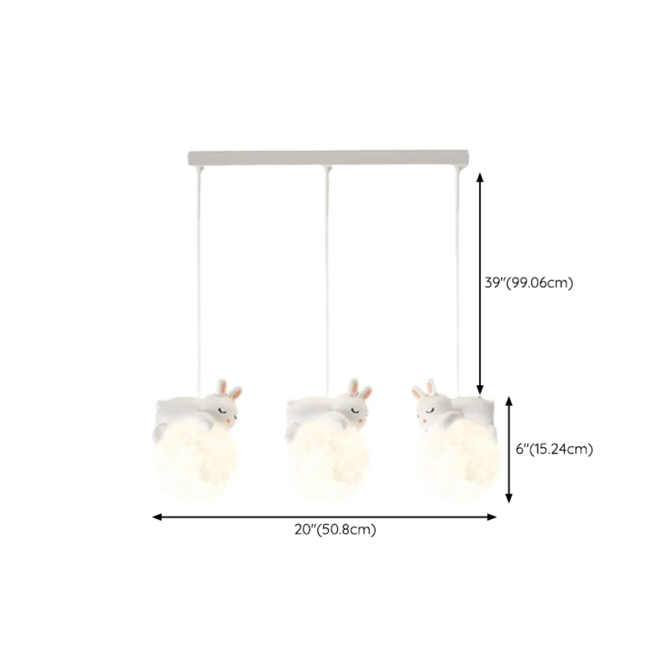 Kids Cute Bear-Moon LED Island Pendant Light Image - 13 | homeyfad