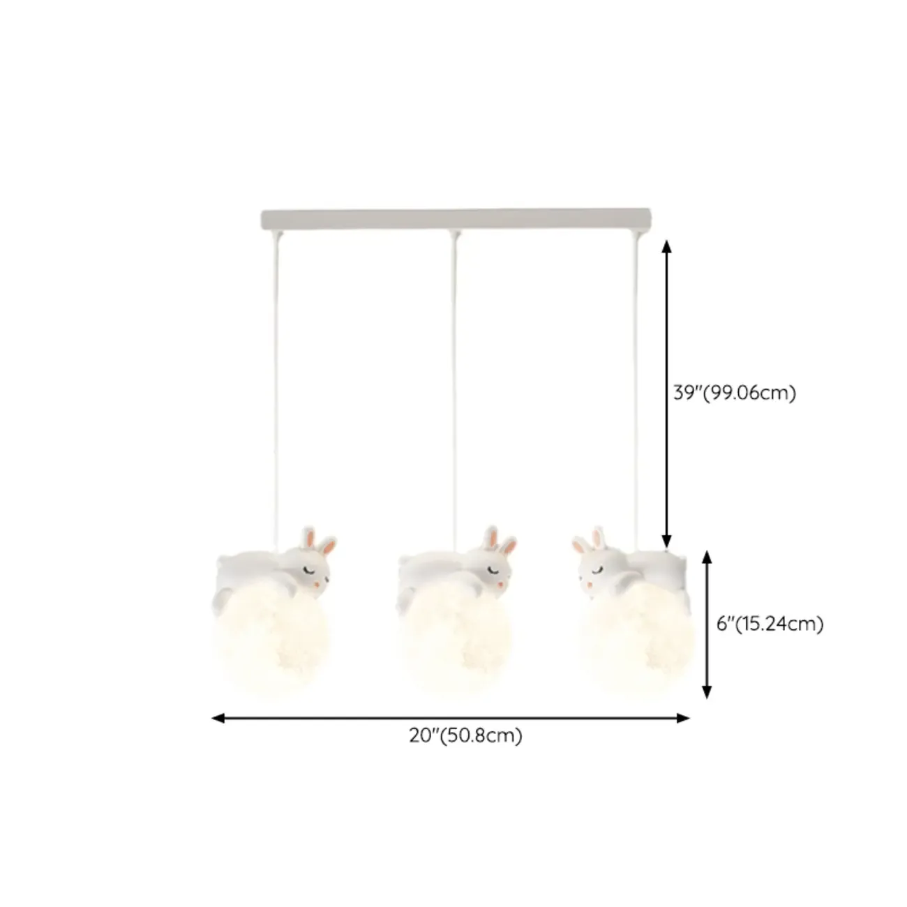 Kids Cute Bear-Moon LED Island Pendant Light Image - 13