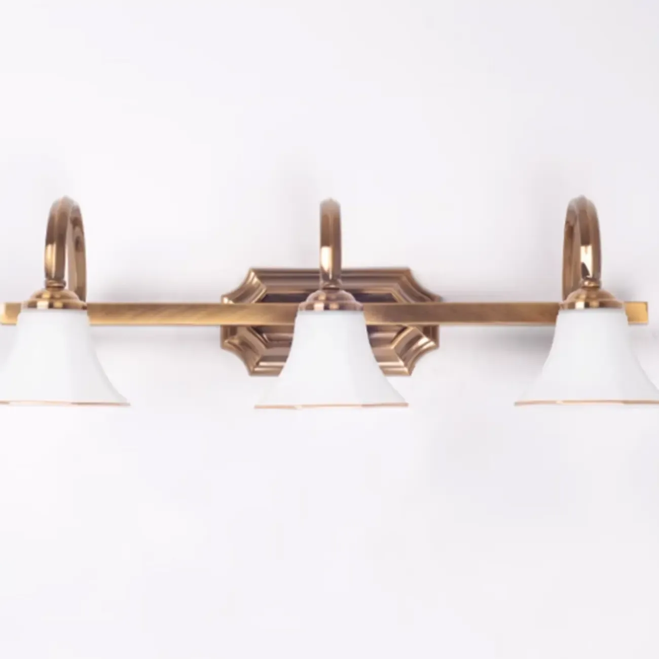 Modern Classic Gold Bell Glass Bathroom Vanity Light