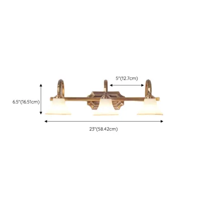 Modern Classic Gold Bell Glass Bathroom Vanity Light