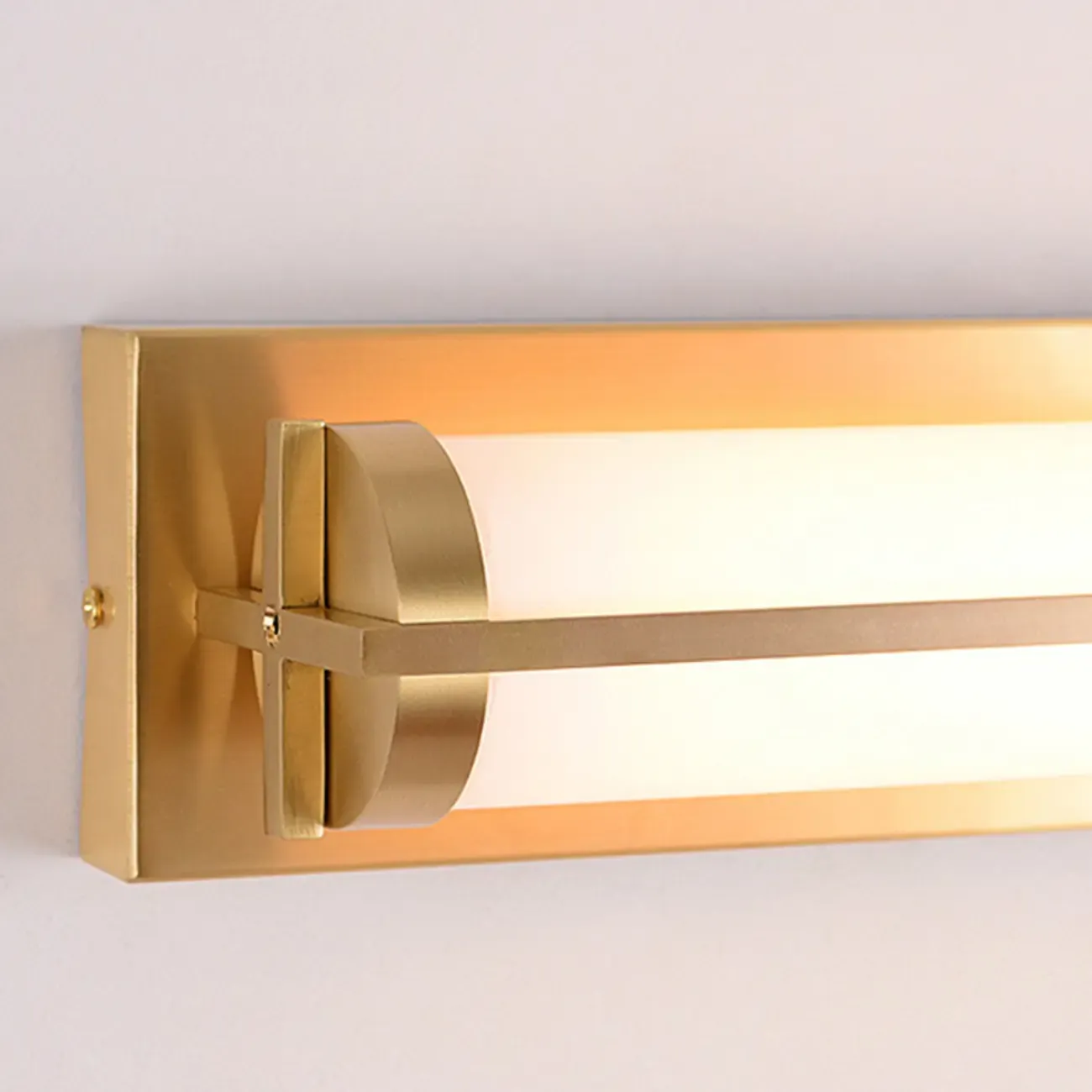 Straight Modern Gold Vanity Light with Warm LED for Bathroom