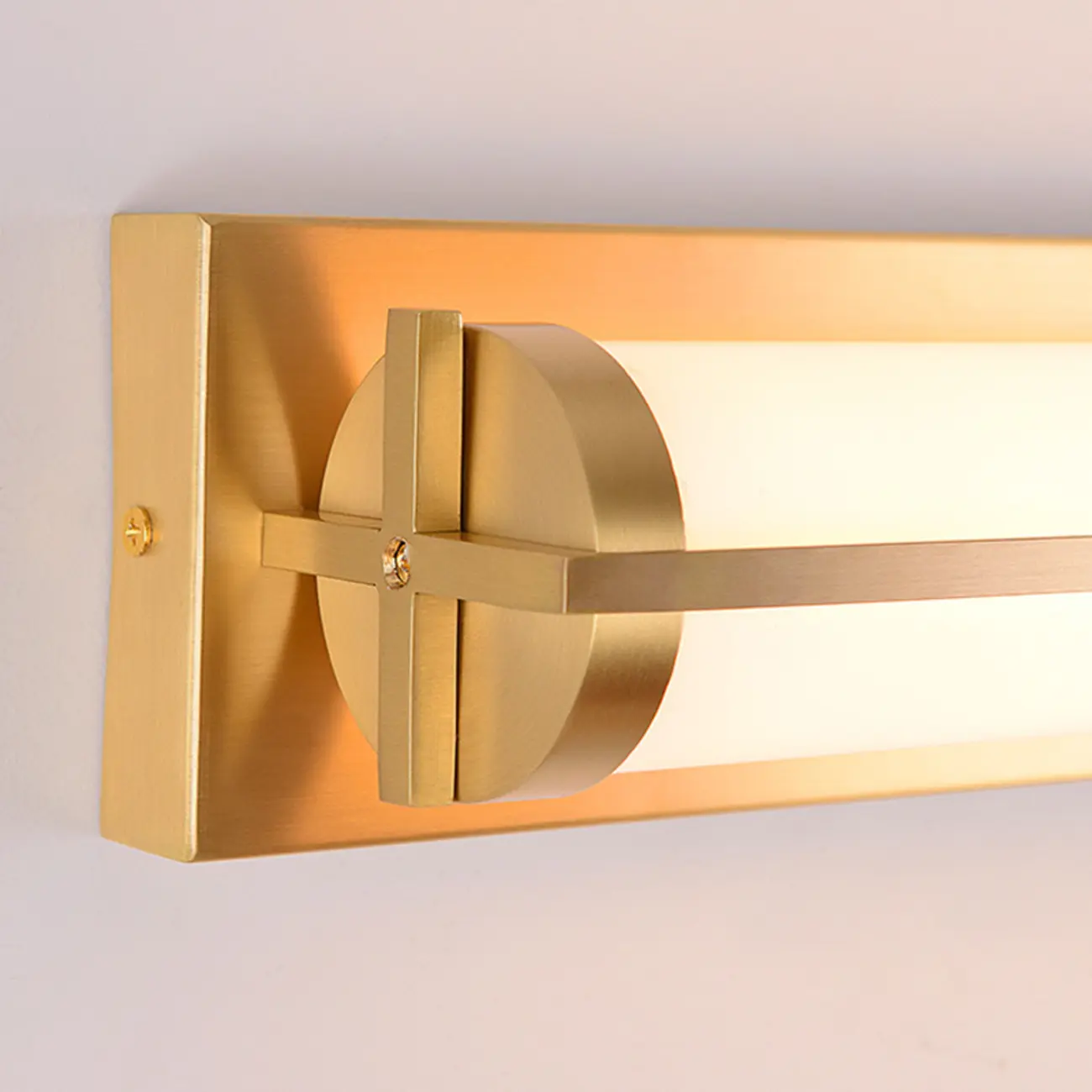 Straight Modern Gold Vanity Light with Warm LED for Bathroom | homeyfad