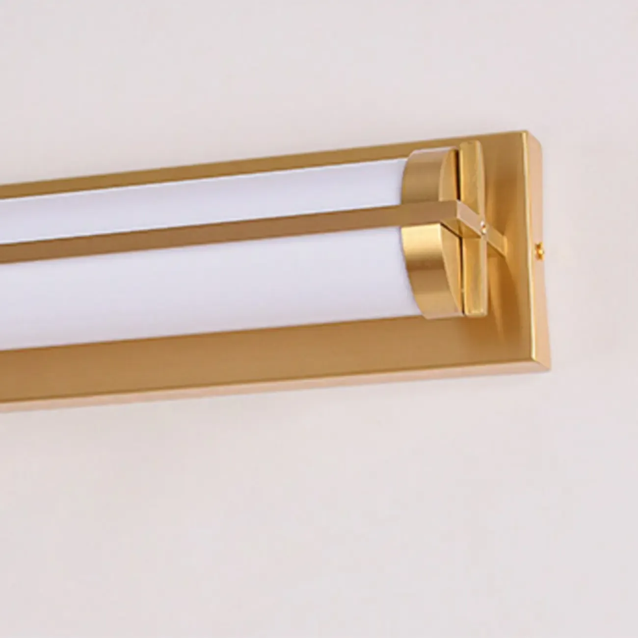 Straight Modern Gold Vanity Light with Warm LED for Bathroom