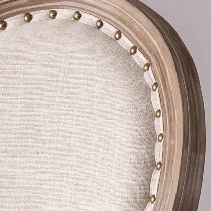 White French Country Solid Wood Counter Bar Stools with Back Image - 6