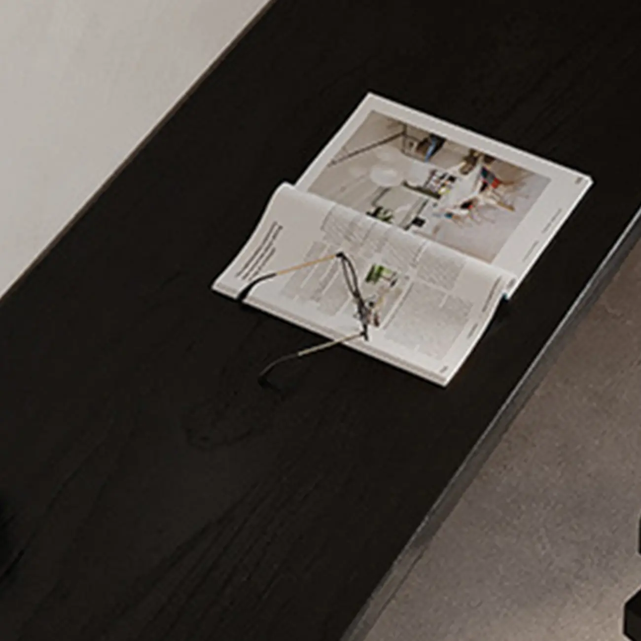 Elegant L-Shape Black Wooden Writing Desk for Home Office Image - 6 | homeyfad