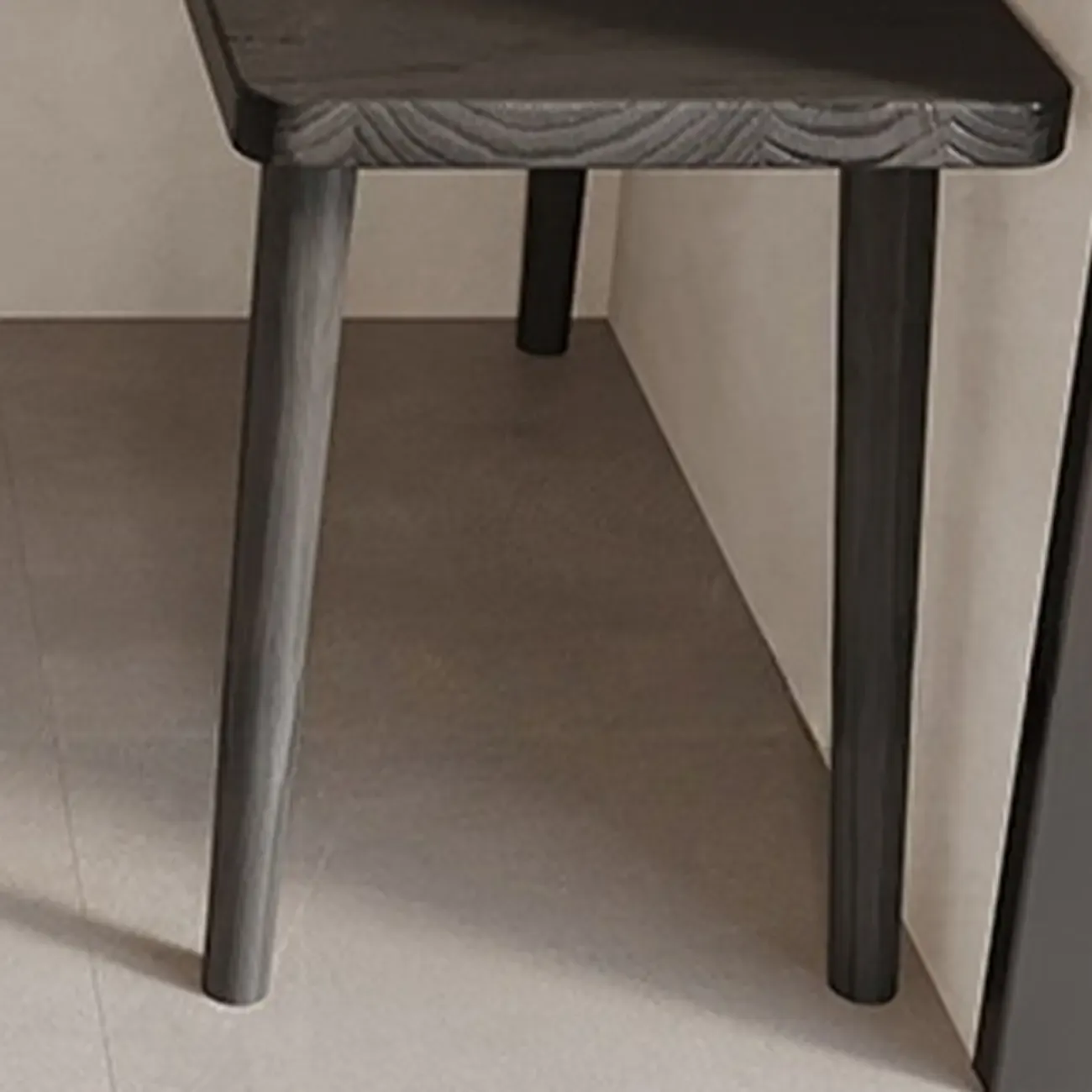 Elegant L-Shape Black Wooden Writing Desk for Home Office Image - 8