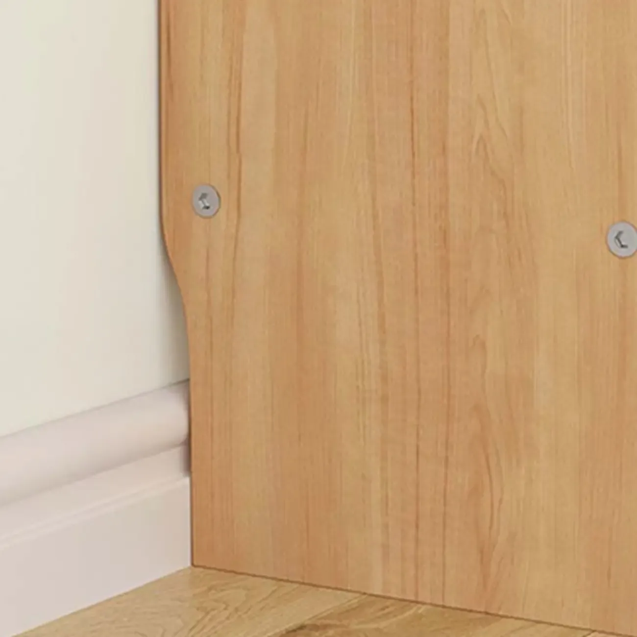 Natural Narrow Multi-Layer Open Back Wooden Bookshelf Image - 11