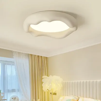 Acrylic Artistic Melting Cream Design Flush Ceiling Light Image - 1