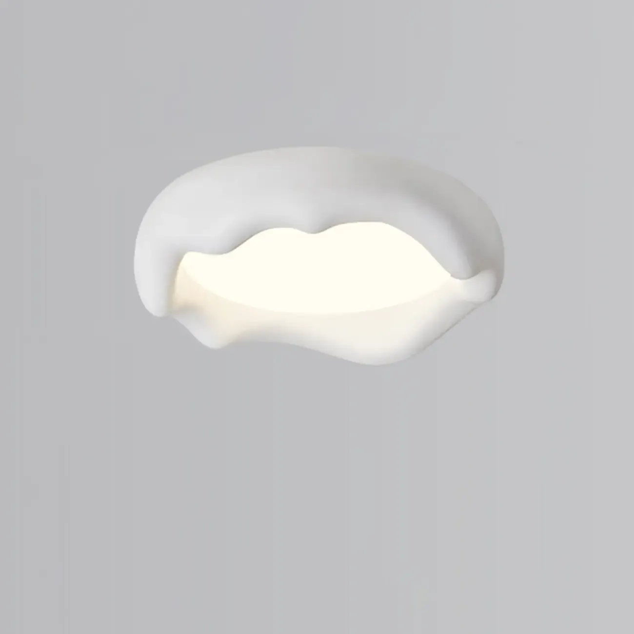 Acrylic Artistic Melting Cream Design Flush Ceiling Light Image - 2