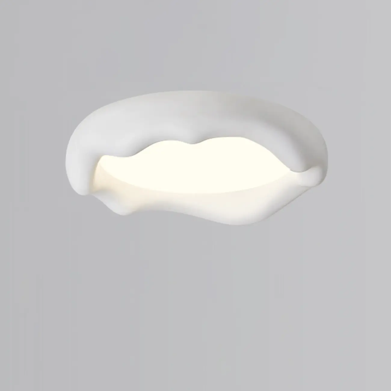 Acrylic Artistic Melting Cream Design Flush Ceiling Light Image - 4 | homeyfad
