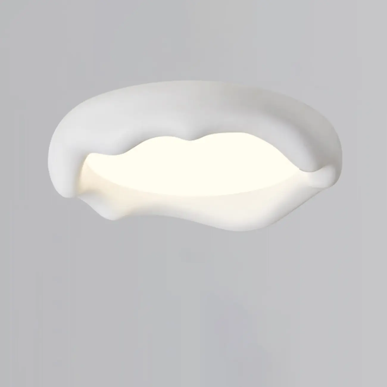 Acrylic Artistic Melting Cream Design Flush Ceiling Light Image - 5 | homeyfad