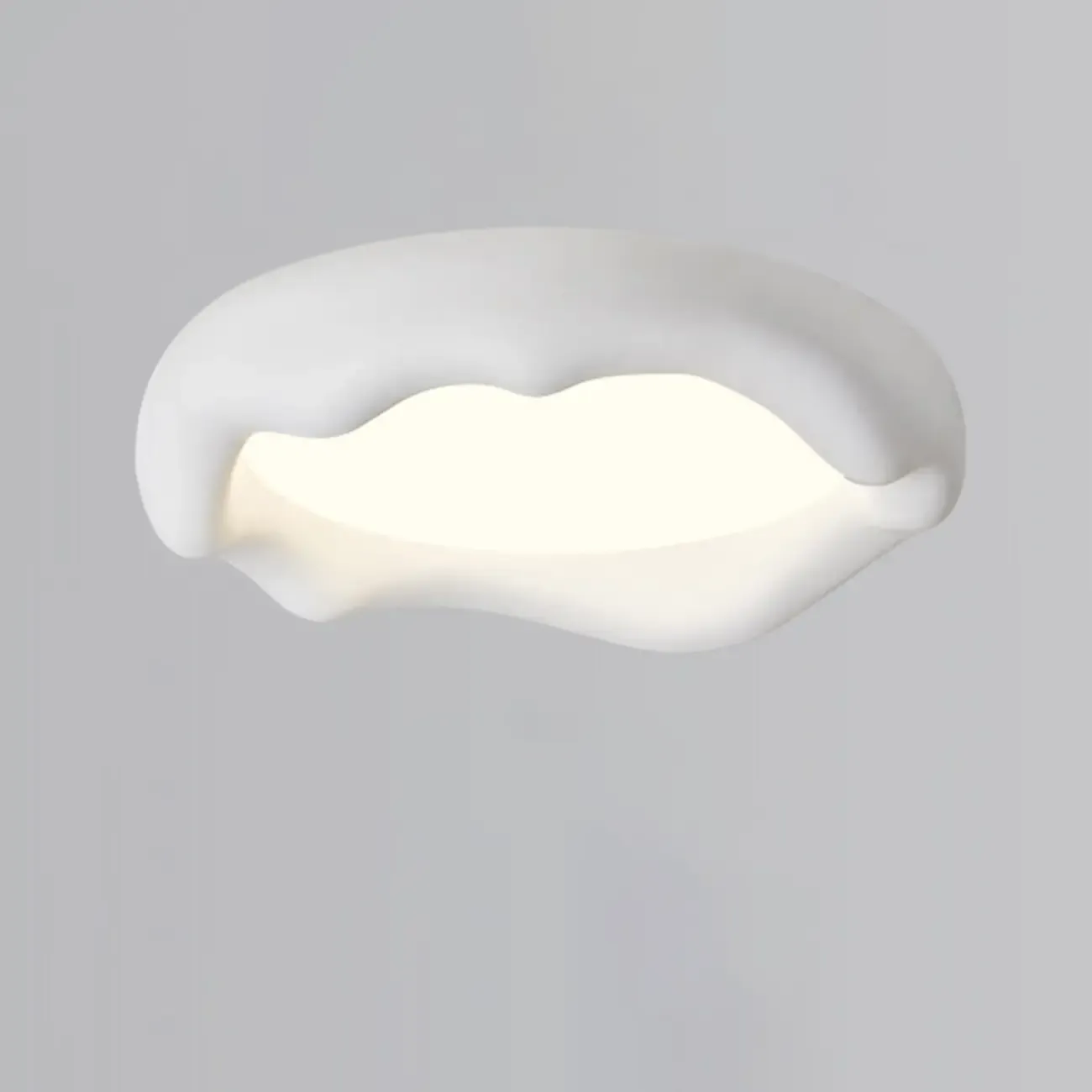 Acrylic Artistic Melting Cream Design Flush Ceiling Light Image - 5