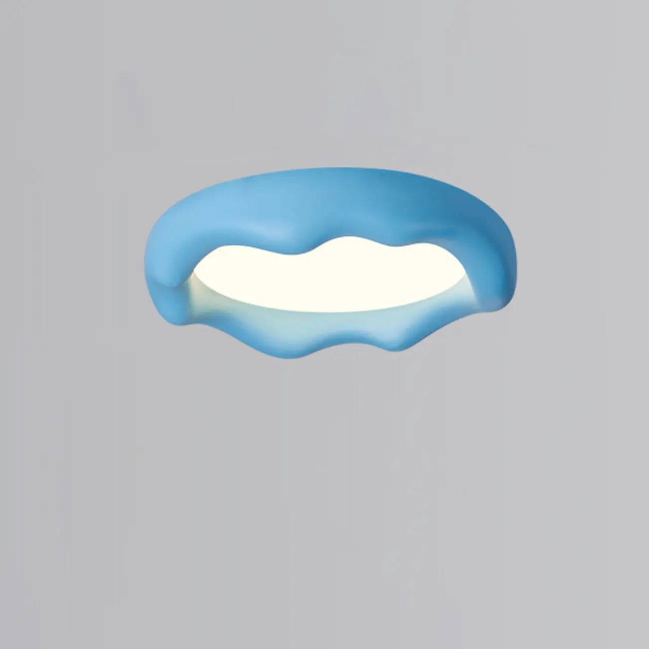 Acrylic Artistic Melting Cream Design Flush Ceiling Light Image - 8 | homeyfad