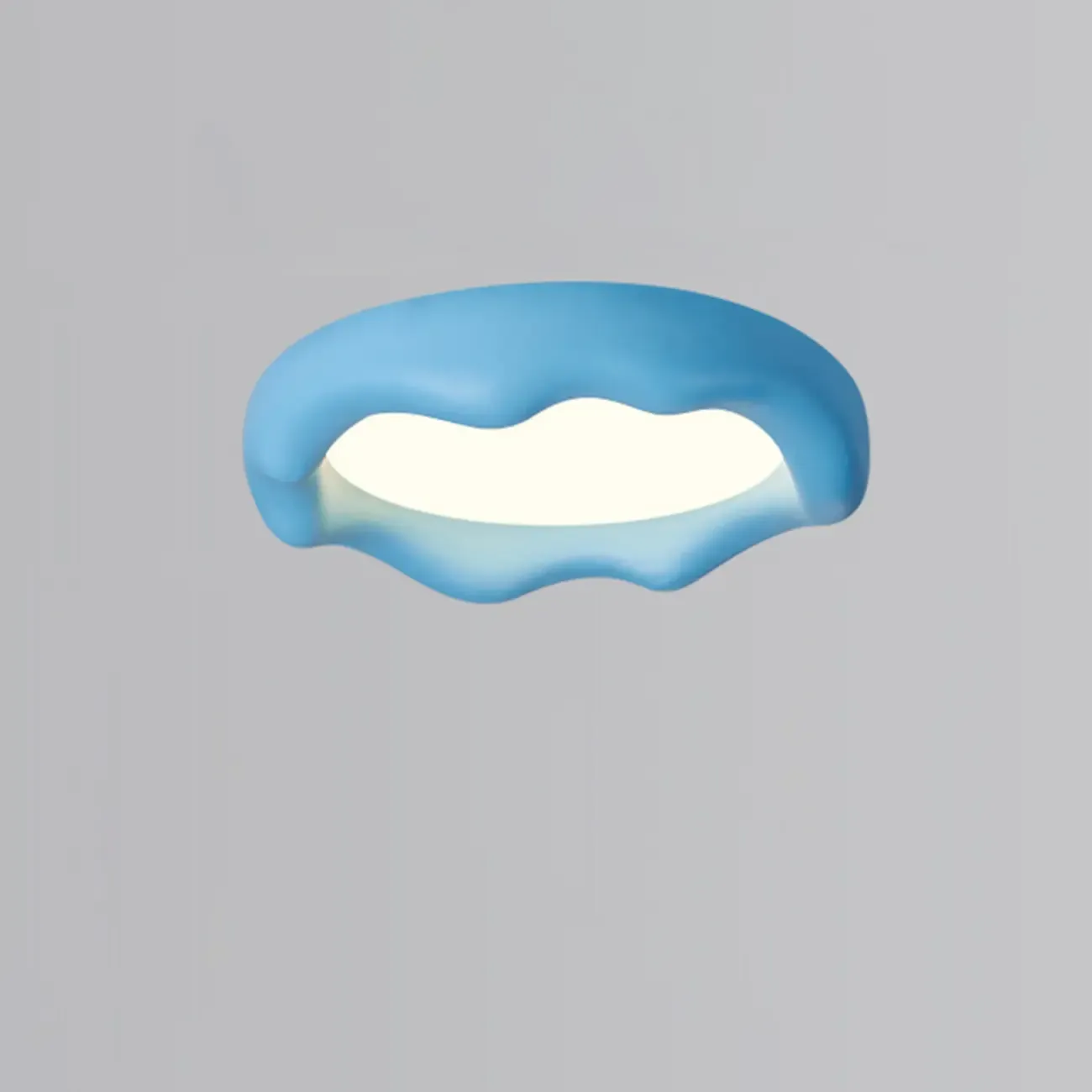 Acrylic Artistic Melting Cream Design Flush Ceiling Light Image - 8