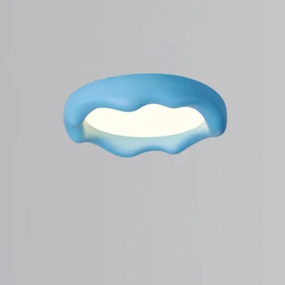 Acrylic Artistic Melting Cream Design Flush Ceiling Light Image - 8