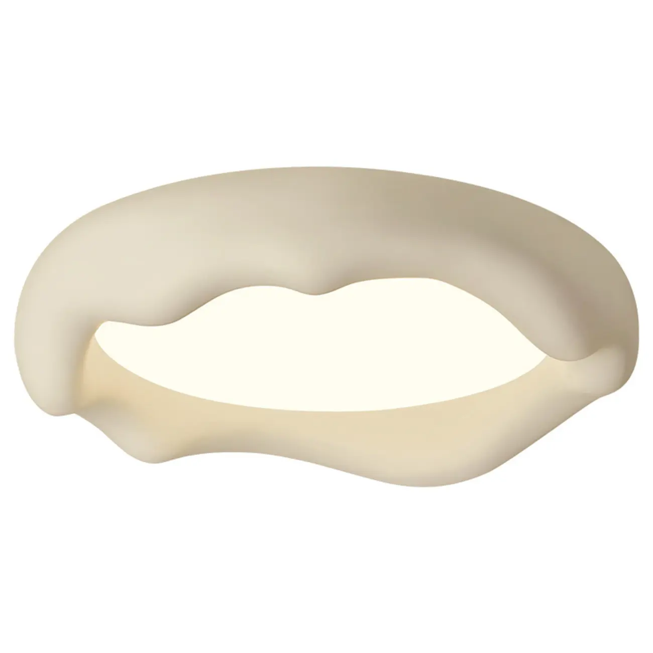 Acrylic Artistic Melting Cream Design Flush Ceiling Light Image - 9 | homeyfad