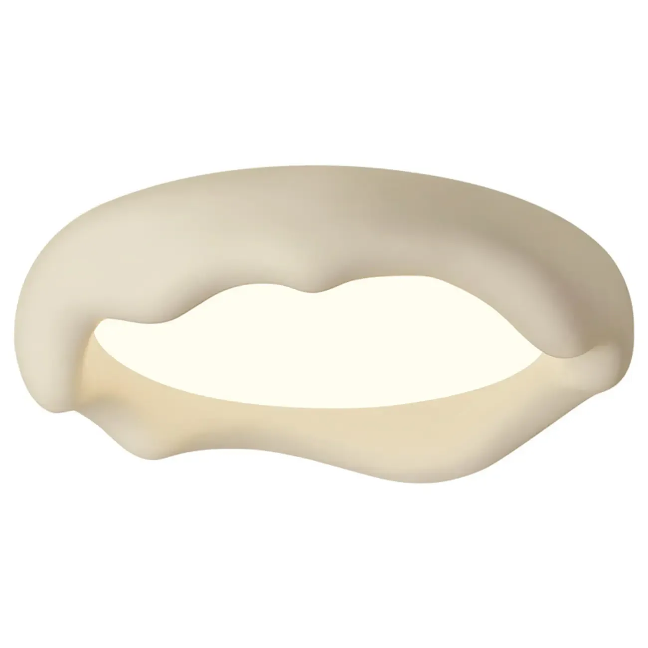 Acrylic Artistic Melting Cream Design Flush Ceiling Light Image - 9