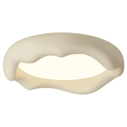 Acrylic Artistic Melting Cream Design Flush Ceiling Light Image - 9