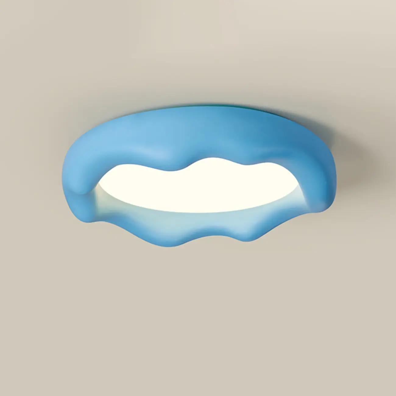 Acrylic Artistic Melting Cream Design Flush Ceiling Light Image - 13 | homeyfad