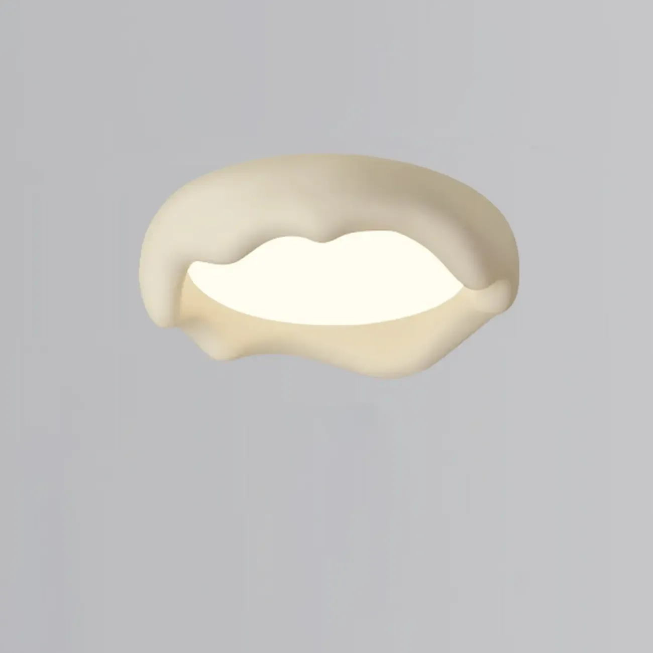 Acrylic Artistic Melting Cream Design Flush Ceiling Light Image - 19