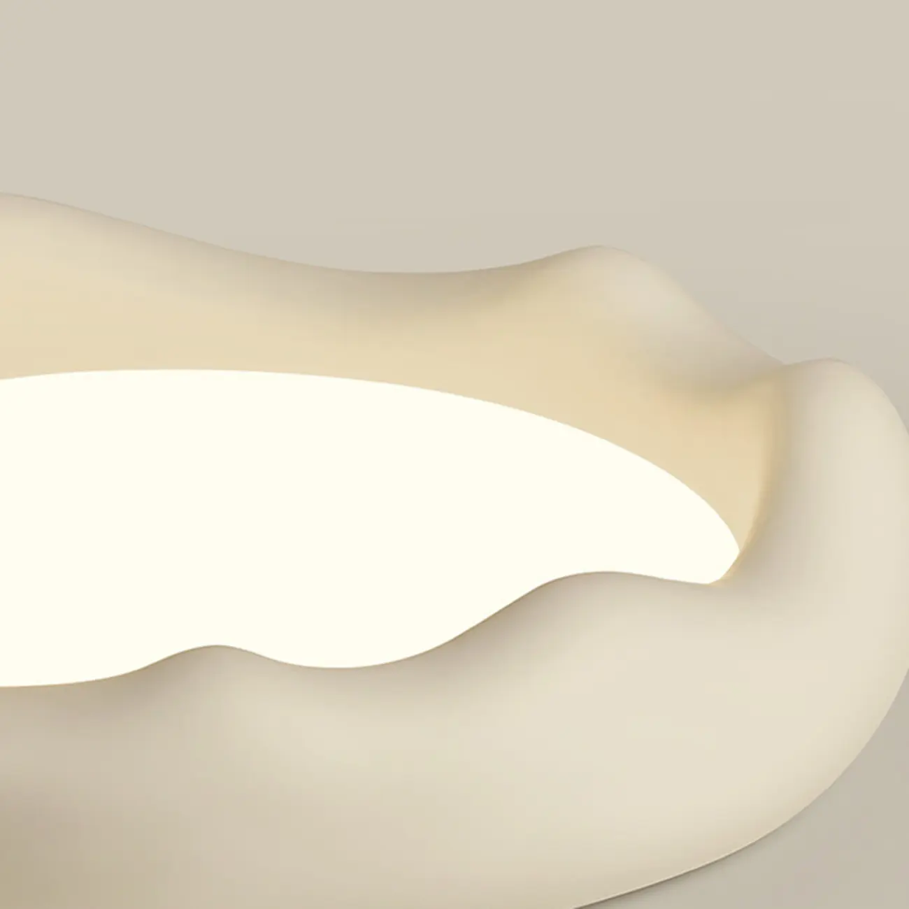 Acrylic Artistic Melting Cream Design Flush Ceiling Light Image - 22 | homeyfad