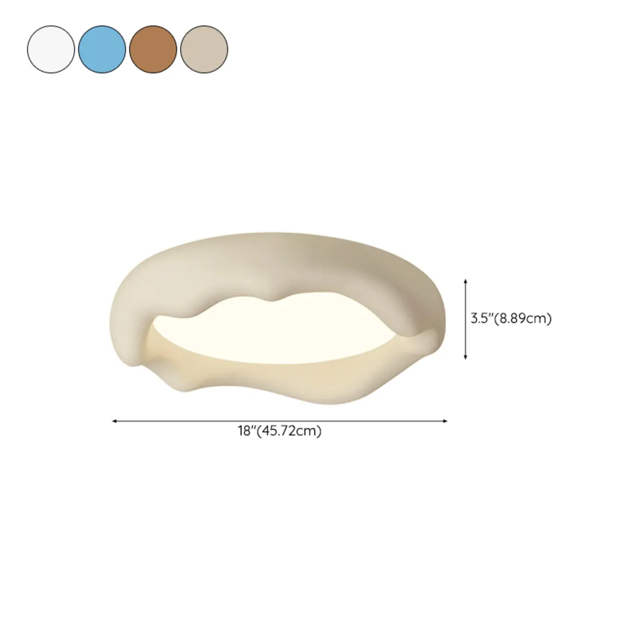 Acrylic Artistic Melting Cream Design Flush Ceiling Light Image - 26 | homeyfad