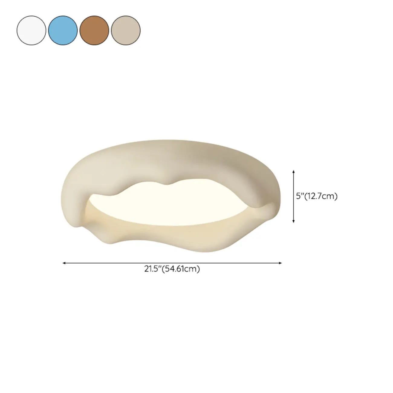 Acrylic Artistic Melting Cream Design Flush Ceiling Light Image - 27 | homeyfad