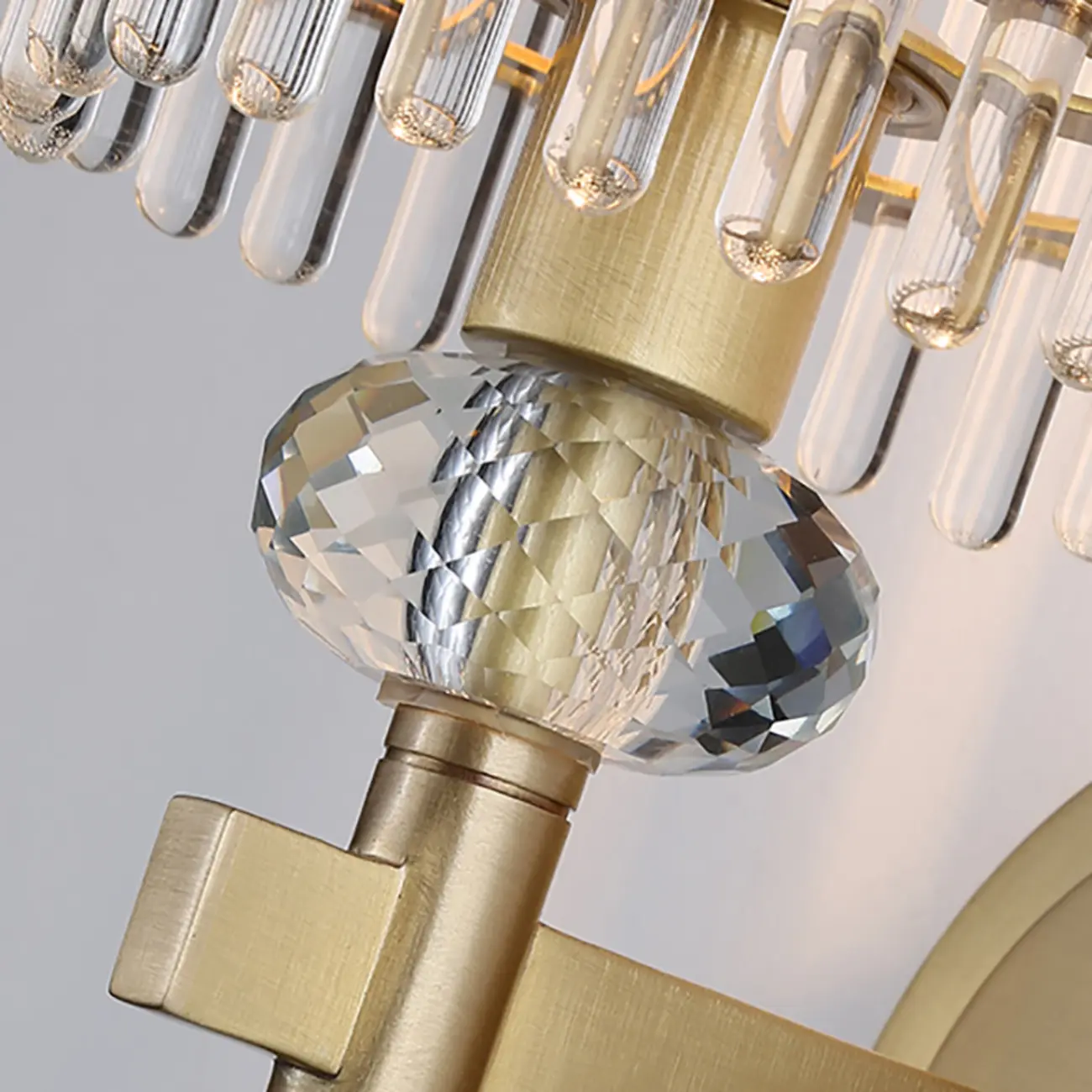 Elegant Gold Glass Wall Sconce with Rotary Switch Image - 9 | homeyfad