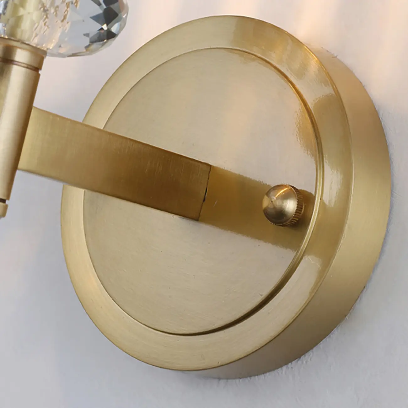 Elegant Gold Glass Wall Sconce with Rotary Switch Image - 10 | homeyfad