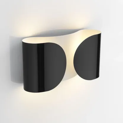 Contemporary Metal 2-Light Curved Wall Sconce Image - 8