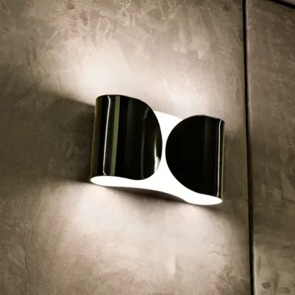 Contemporary Metal 2-Light Curved Wall Sconce Image - 17